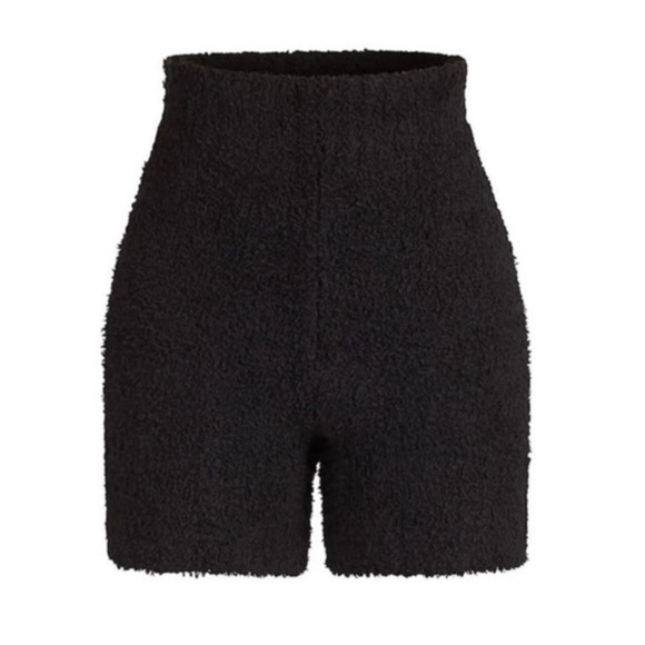 Skims Cozy Knit Teddy Short in Onyx Black S/M NWT - Picture 2 of 2